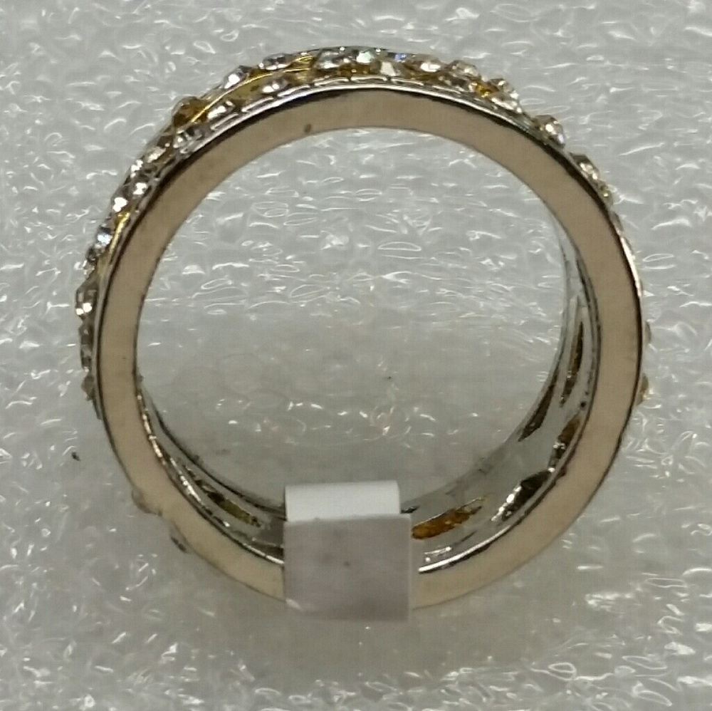 Cubic, silver and gold band - Picture 3 of 4
